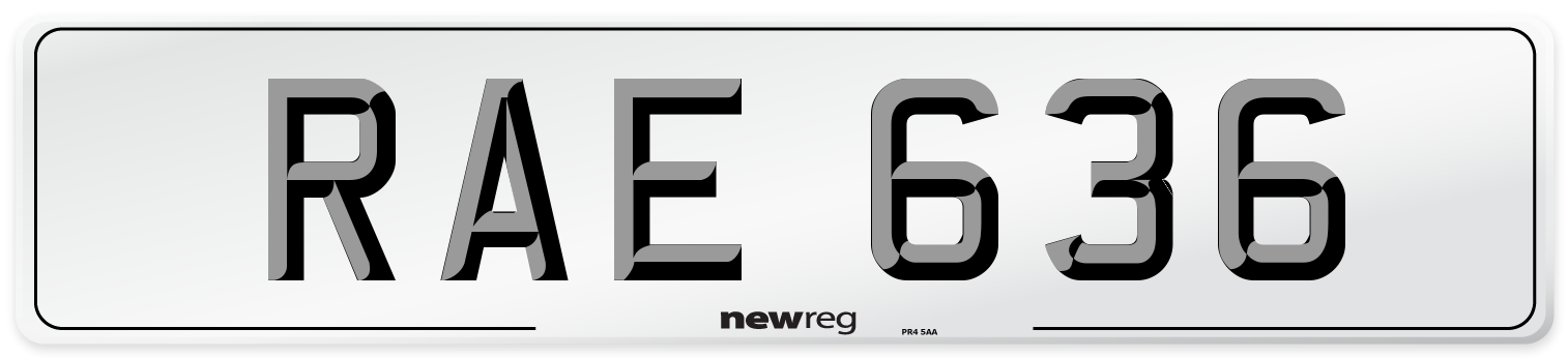 RAE 636 Front Number Plate