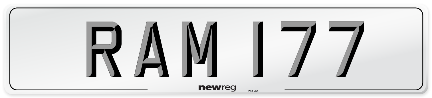 RAM 177 Front Number Plate
