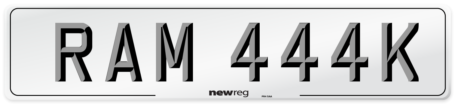 RAM 444K Front Number Plate