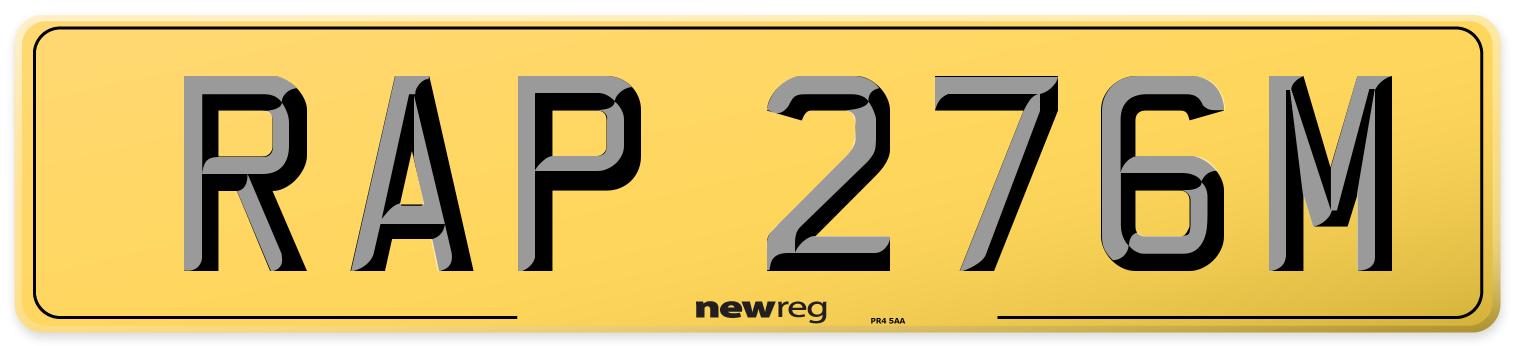 RAP 276M Rear Number Plate