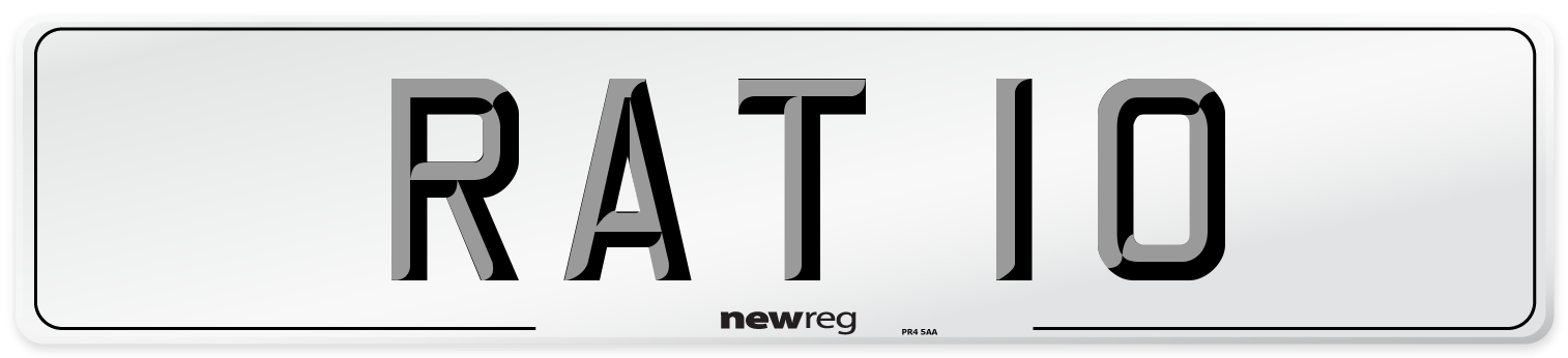 RAT 10 Front Number Plate