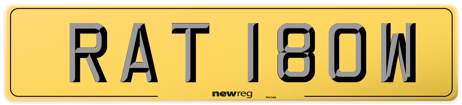 RAT 180W Rear Number Plate