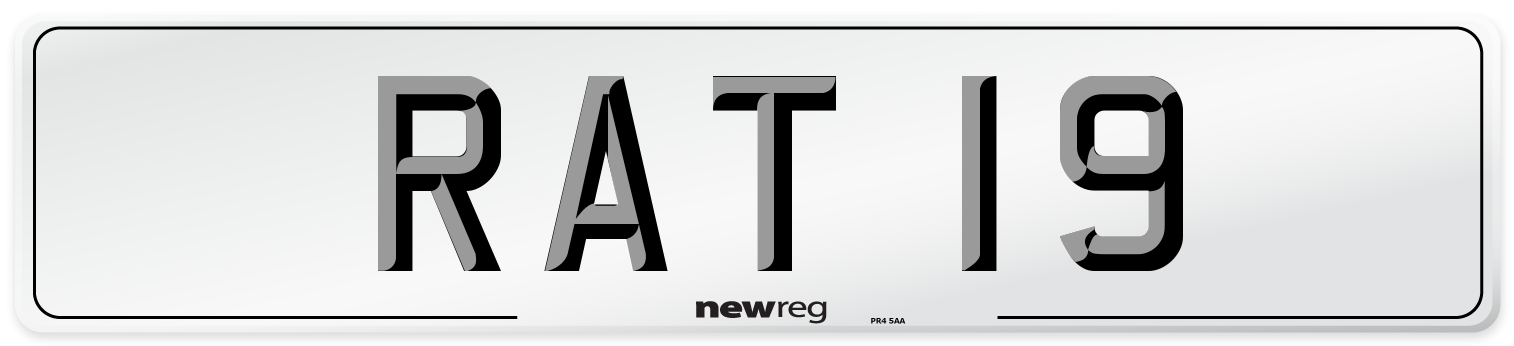 RAT 19 Front Number Plate