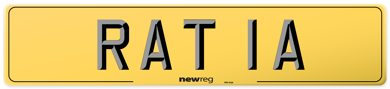 RAT 1A Rear Number Plate