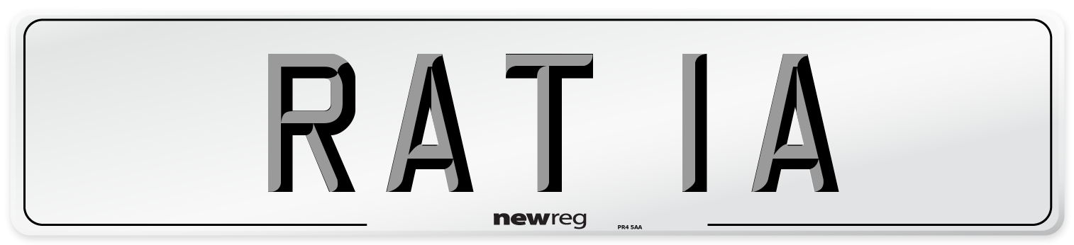 RAT 1A Front Number Plate