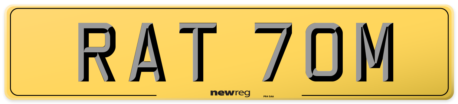 RAT 70M Rear Number Plate