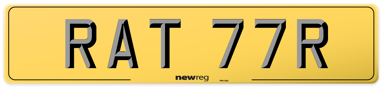 RAT 77R Rear Number Plate