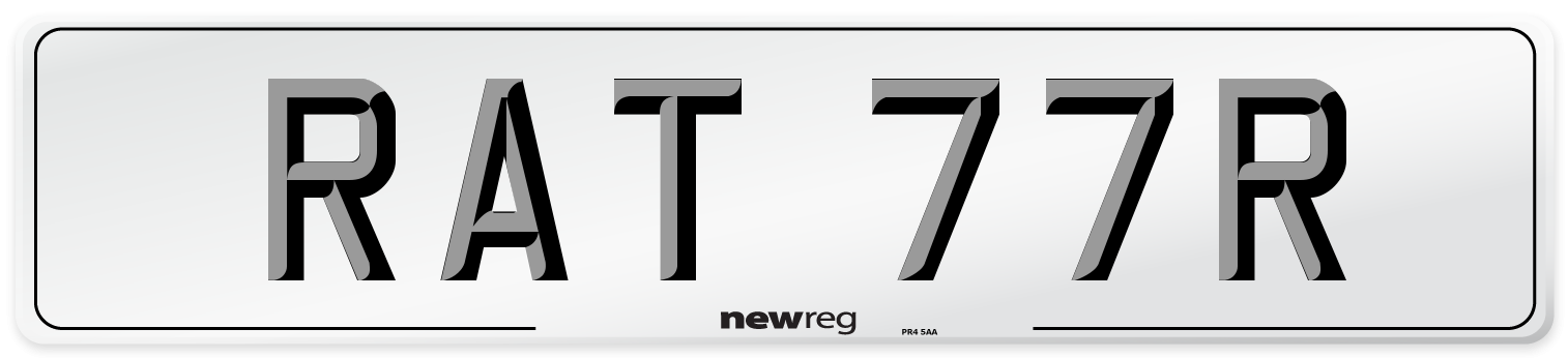 RAT 77R Front Number Plate