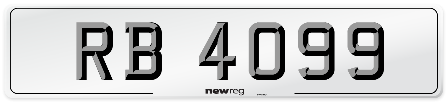 RB 4099 Front Number Plate