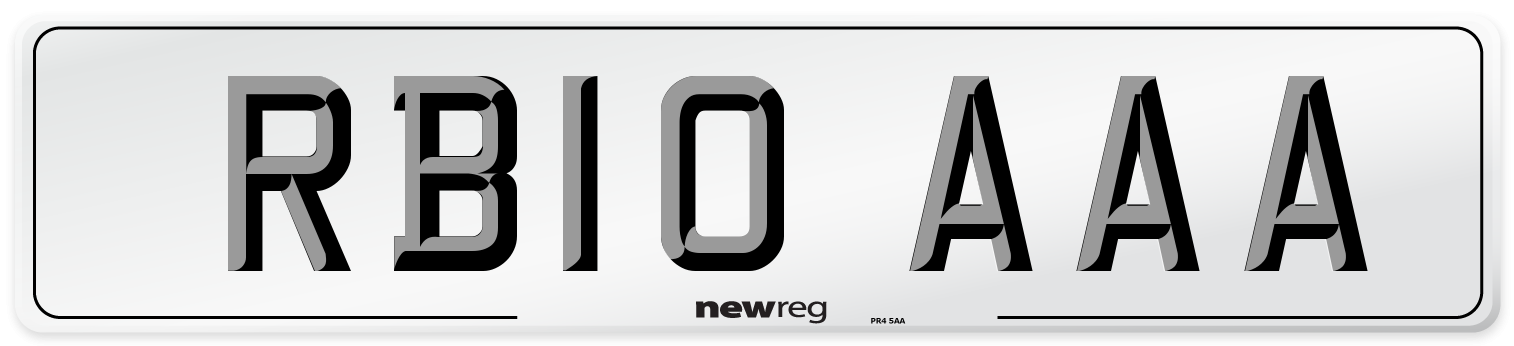 RB10 AAA Front Number Plate