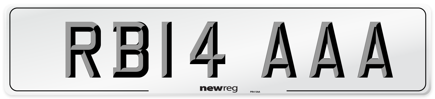 RB14 AAA Front Number Plate