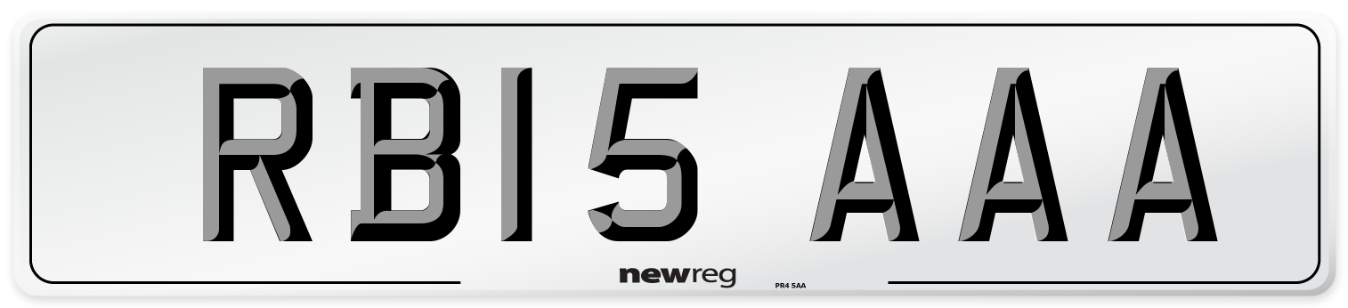 RB15 AAA Front Number Plate
