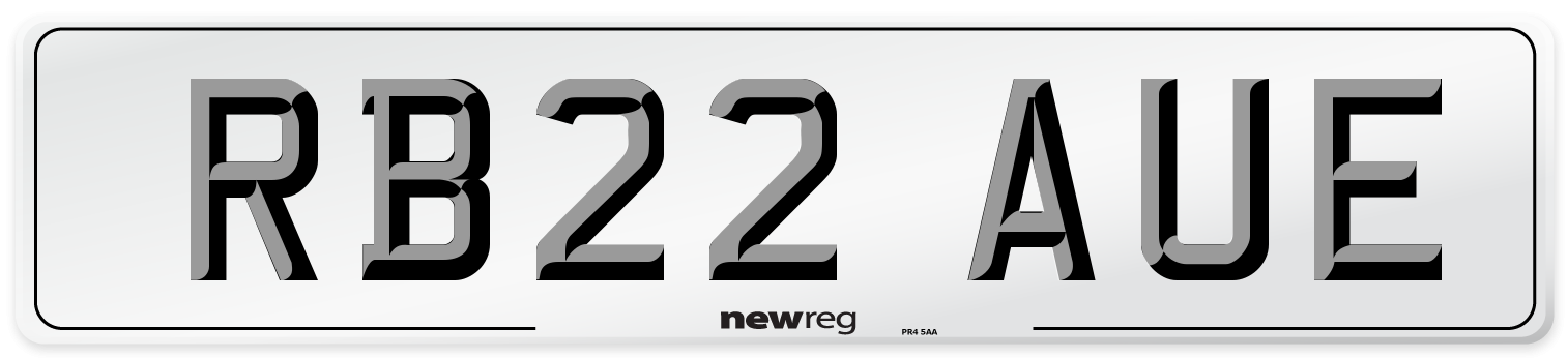 RB22 AUE Front Number Plate