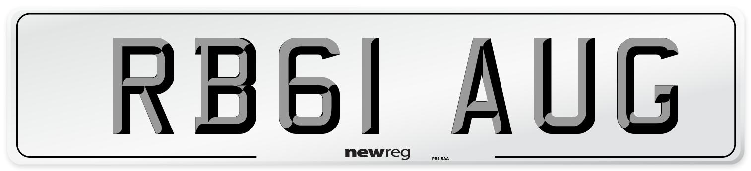 RB61 AUG Front Number Plate