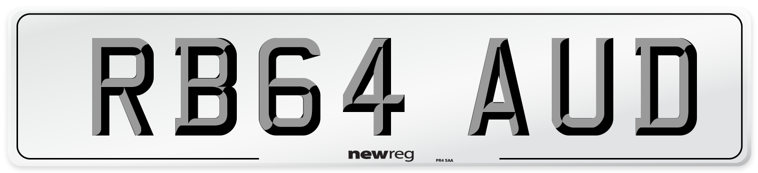 RB64 AUD Front Number Plate