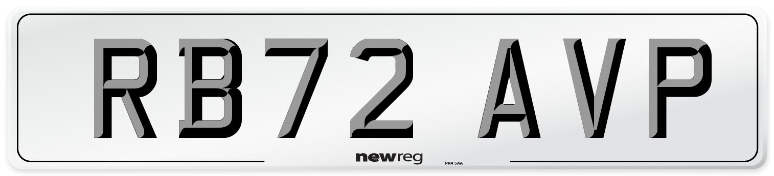 RB72 AVP Front Number Plate