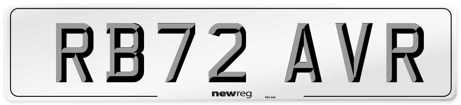 RB72 AVR Front Number Plate