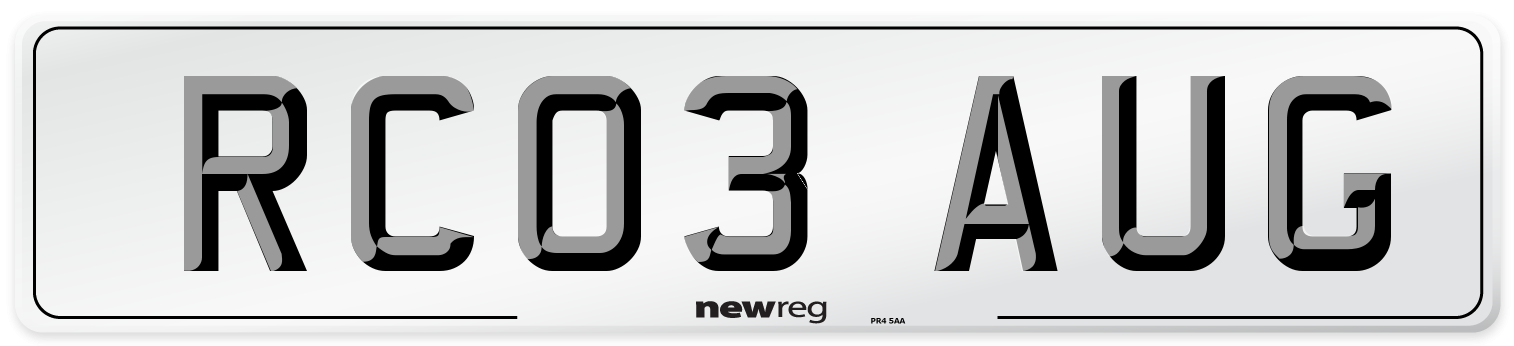 RC03 AUG Front Number Plate