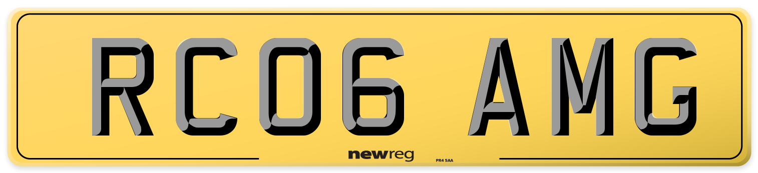 RC06 AMG Rear Number Plate