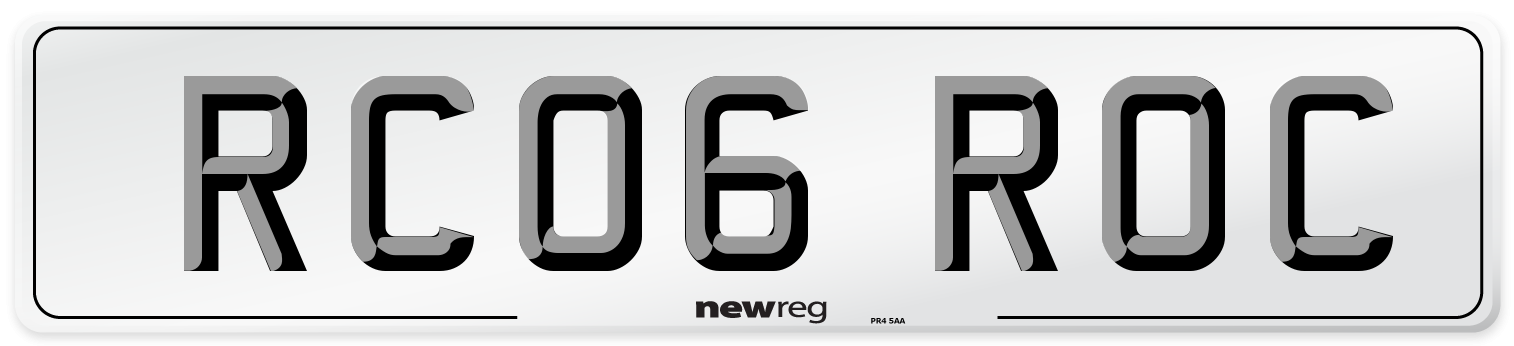 RC06 ROC Front Number Plate
