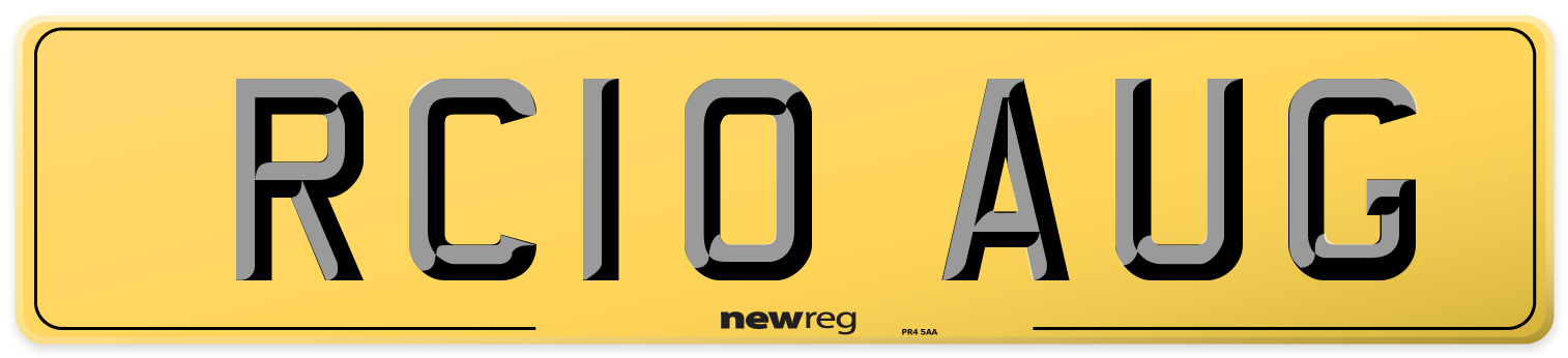RC10 AUG Rear Number Plate