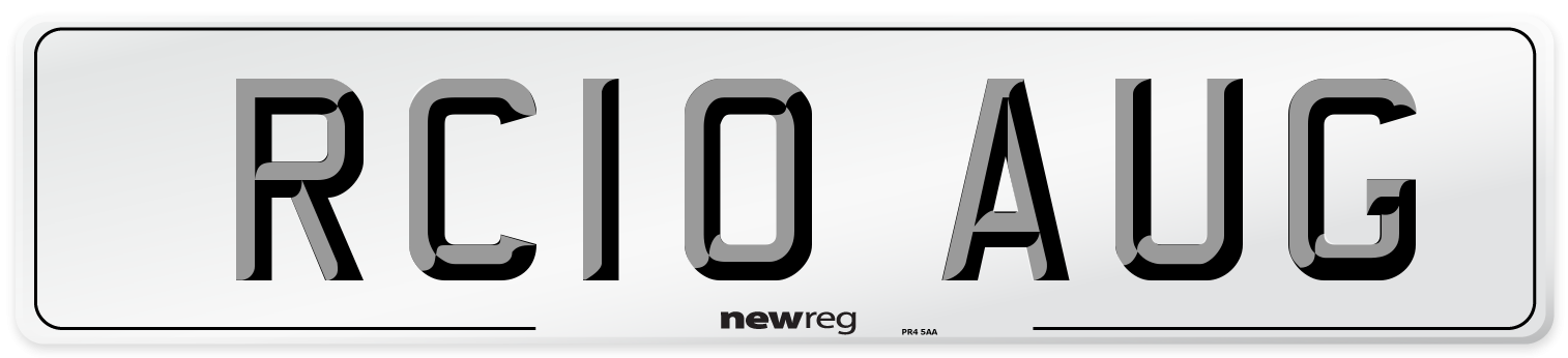 RC10 AUG Front Number Plate