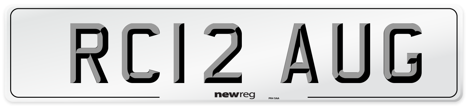 RC12 AUG Front Number Plate