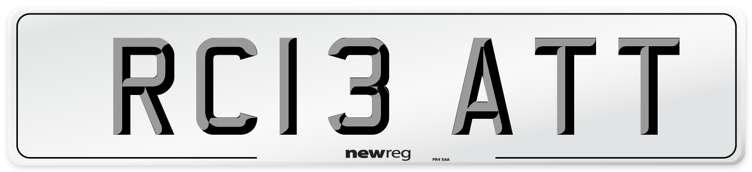 RC13 ATT Front Number Plate
