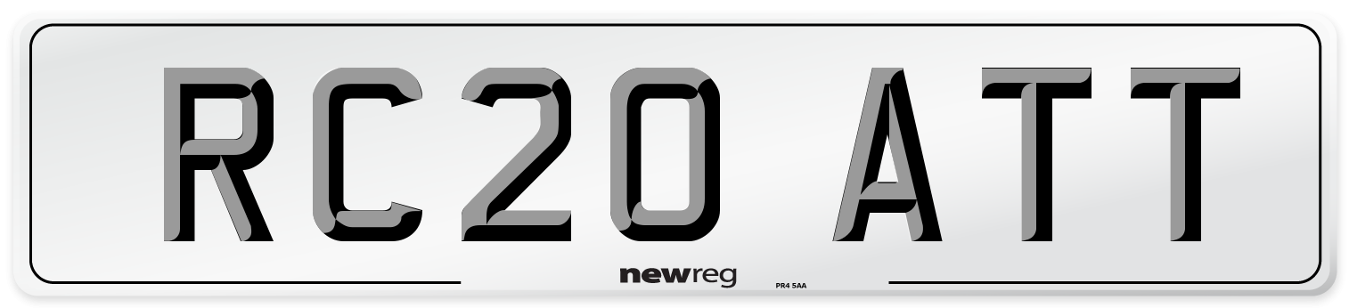 RC20 ATT Front Number Plate