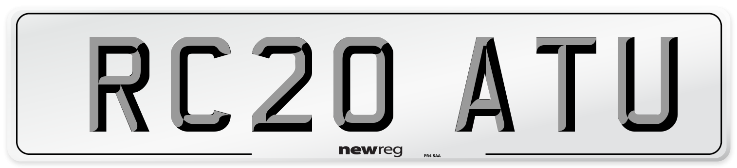 RC20 ATU Front Number Plate