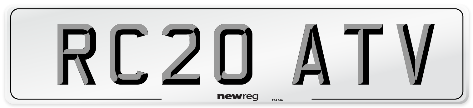 RC20 ATV Front Number Plate