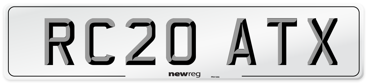 RC20 ATX Front Number Plate