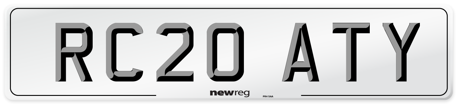 RC20 ATY Front Number Plate
