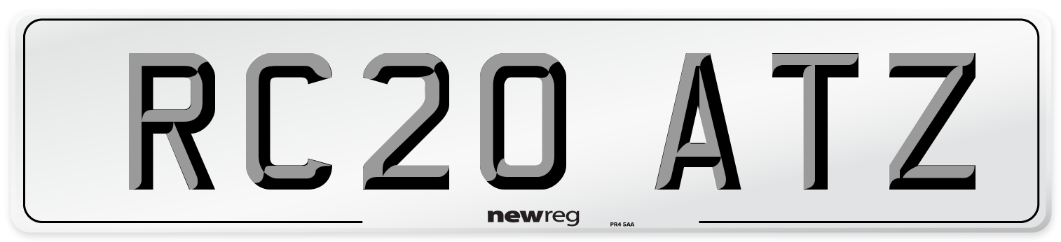RC20 ATZ Front Number Plate