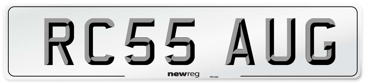RC55 AUG Front Number Plate