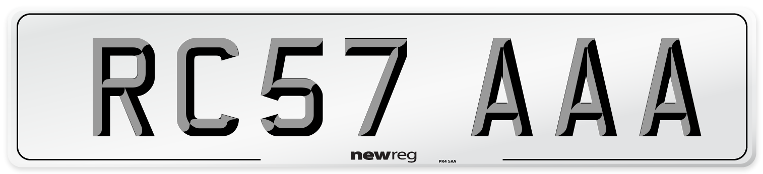 RC57 AAA Front Number Plate