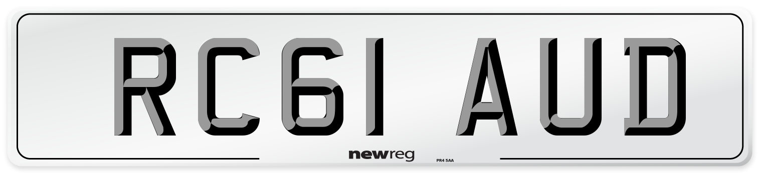 RC61 AUD Front Number Plate