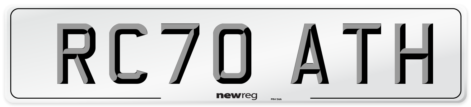 RC70 ATH Front Number Plate