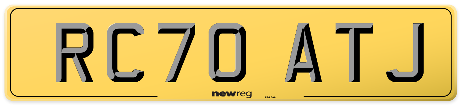 RC70 ATJ Rear Number Plate