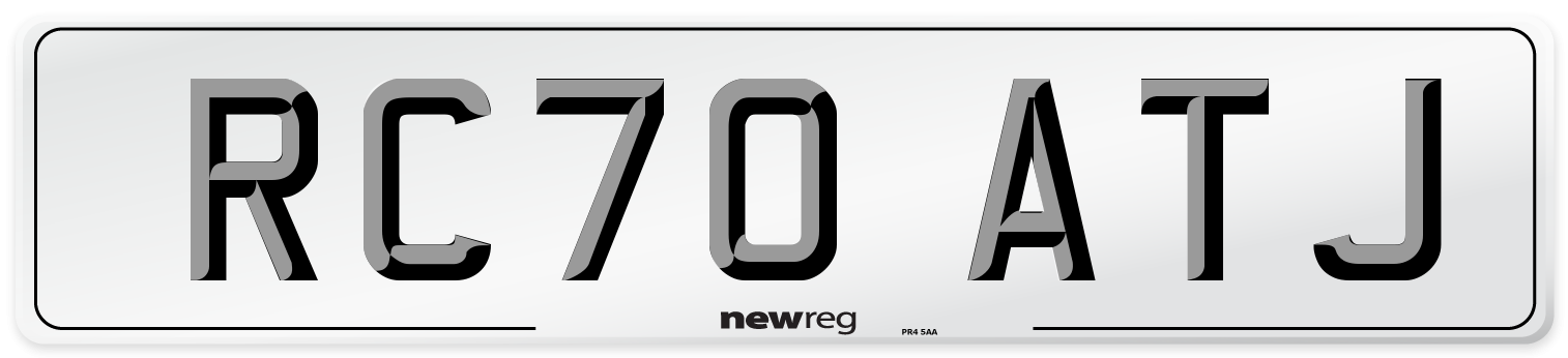 RC70 ATJ Front Number Plate