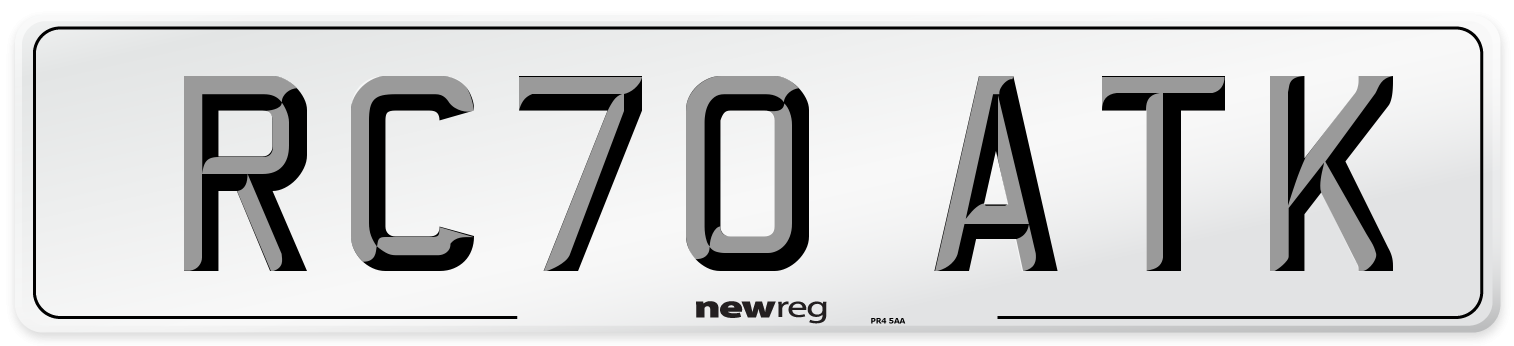 RC70 ATK Front Number Plate