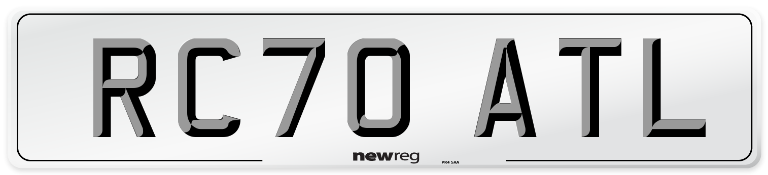 RC70 ATL Front Number Plate