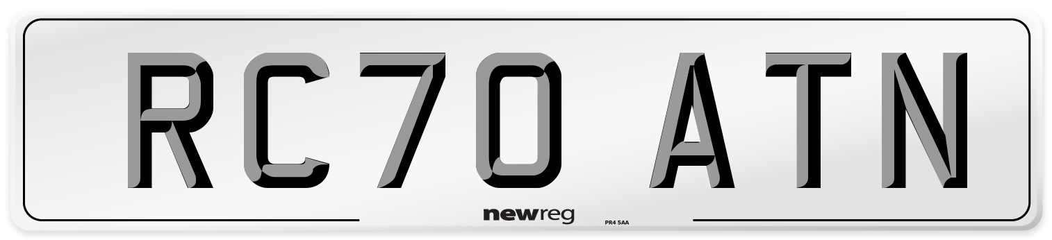 RC70 ATN Front Number Plate