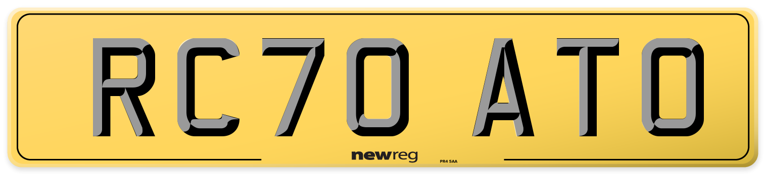 RC70 ATO Rear Number Plate