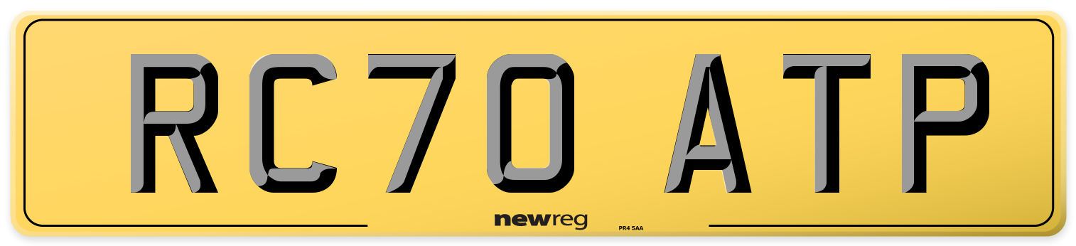 RC70 ATP Rear Number Plate