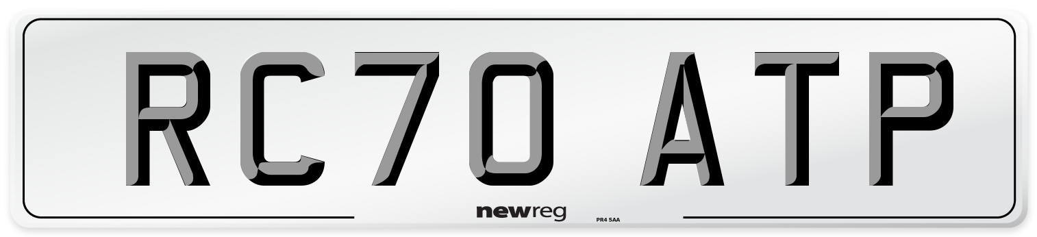 RC70 ATP Front Number Plate