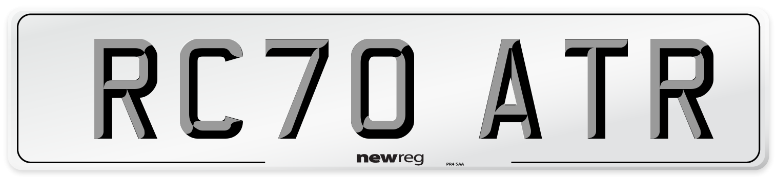 RC70 ATR Front Number Plate