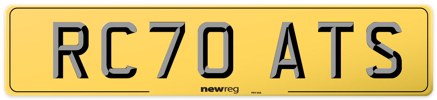 RC70 ATS Rear Number Plate