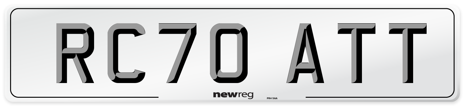 RC70 ATT Front Number Plate