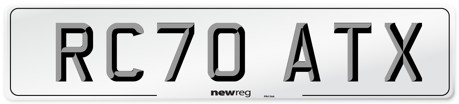 RC70 ATX Front Number Plate
